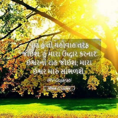 Picture 05 - મીખાહ 7:7 GUJIRV - પણ હું તો યહોવાહ - Bible Verse Picture