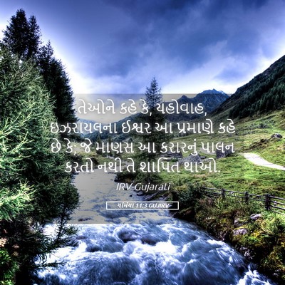 Picture 05 - યર્મિયા 11:3 GUJIRV - તેઓને કહે કે, - Bible Verse Picture