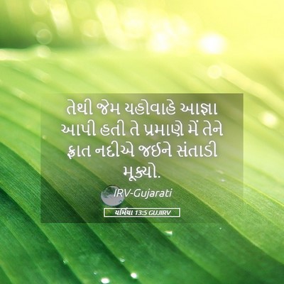 Picture 05 - યર્મિયા 13:5 GUJIRV - તેથી જેમ યહોવાહે - Bible Verse Picture