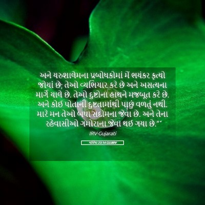 Picture 05 - યર્મિયા 23:14 GUJIRV - અને યરુશાલેમના - Bible Verse Picture