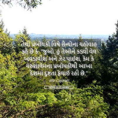 Picture 05 - યર્મિયા 23:15 GUJIRV - તેથી પ્રબોધકો - Bible Verse Picture