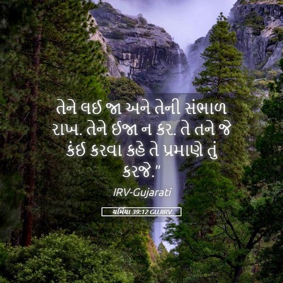Picture 05 - યર્મિયા 39:12 GUJIRV - તેને લઈ જા અને તેની - Bible Verse Picture