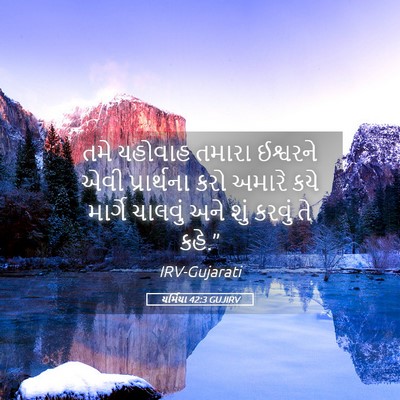 Picture 05 - યર્મિયા 42:3 GUJIRV - તમે યહોવાહ તમારા - Bible Verse Picture