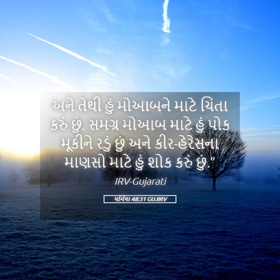 Picture 05 - યર્મિયા 48:31 GUJIRV - અને તેથી હું - Bible Verse Picture