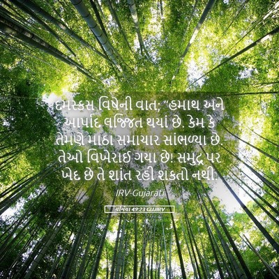 Picture 05 - યર્મિયા 49:23 GUJIRV - દમસ્કસ વિષેની વાત; - Bible Verse Picture