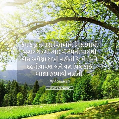 Picture 05 - યર્મિયા 7:22 GUJIRV - કેમ કે હું તમારા - Bible Verse Picture
