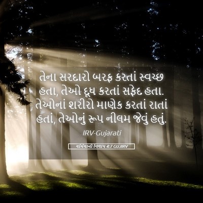 Picture 05 - યર્મિયાનો વિલાપ 4:7 GUJIRV - તેના સરદારો બરફ - Bible Verse Picture