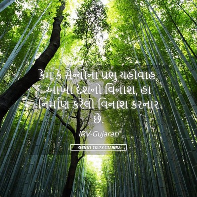 Picture 05 - યશાયા 10:23 GUJIRV - કેમ કે સૈન્યોના - Bible Verse Picture