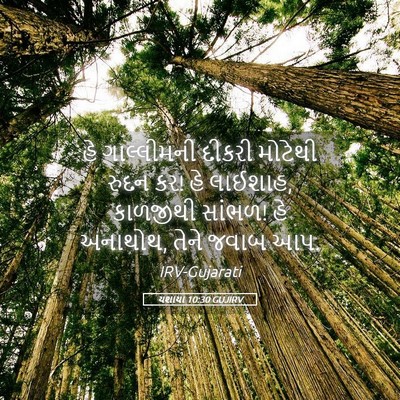 Picture 05 - યશાયા 10:30 GUJIRV - હે ગાલ્લીમની - Bible Verse Picture