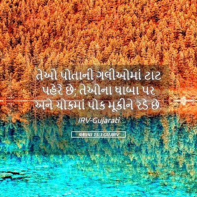 Picture 05 - યશાયા 15:3 GUJIRV - તેઓ પોતાની - Bible Verse Picture
