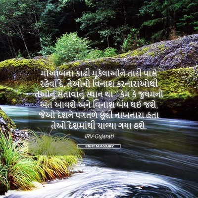 Picture 05 - યશાયા 16:4 GUJIRV - મોઆબના કાઢી - Bible Verse Picture