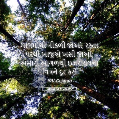 Picture 05 - યશાયા 30:11 GUJIRV - માર્ગમાંથી નીકળી - Bible Verse Picture