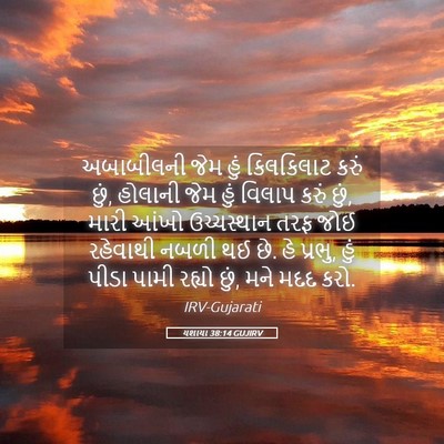 Picture 05 - યશાયા 38:14 GUJIRV - અબાબીલની જેમ હું - Bible Verse Picture