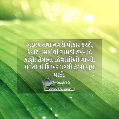 Picture 05 - યશાયા 42:11 GUJIRV - અરણ્ય તથા નગરો - Bible Verse Picture