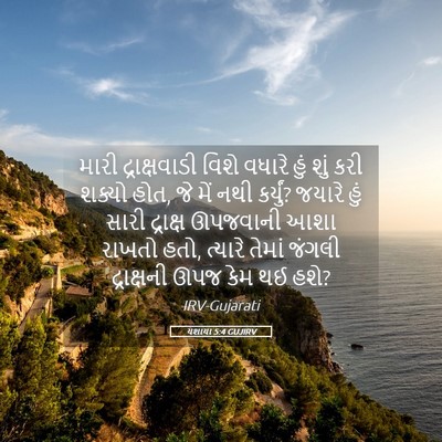 Picture 05 - યશાયા 5:4 GUJIRV - મારી દ્રાક્ષવાડી - Bible Verse Picture