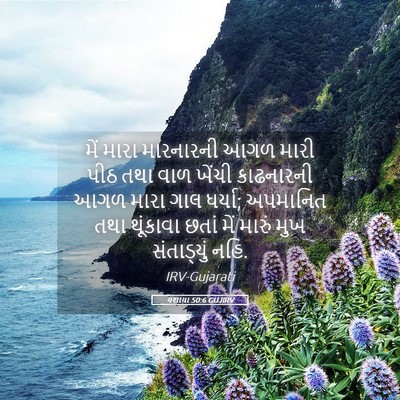 Picture 05 - યશાયા 50:6 GUJIRV - મેં મારા મારનારની - Bible Verse Picture