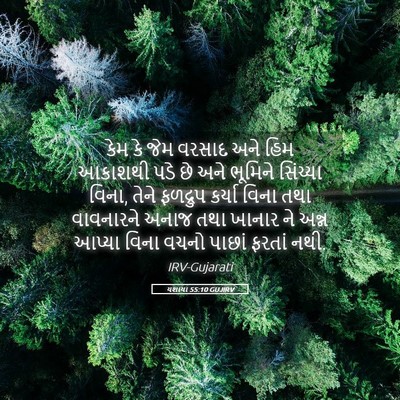 Picture 05 - યશાયા 55:10 GUJIRV - કેમ કે જેમ વરસાદ - Bible Verse Picture