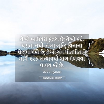 Picture 05 - યશાયા 56:11 GUJIRV - તેઓ ખાઉધરા કૂતરા - Bible Verse Picture