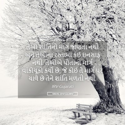 Picture 05 - યશાયા 59:8 GUJIRV - તેઓ શાંતિનો માર્ગ - Bible Verse Picture
