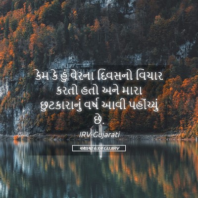 Picture 05 - યશાયા 63:4 GUJIRV - કેમ કે હું વેરના - Bible Verse Picture