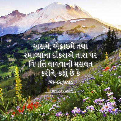 Picture 05 - યશાયા 7:5 GUJIRV - અરામે, એફ્રાઇમે - Bible Verse Picture
