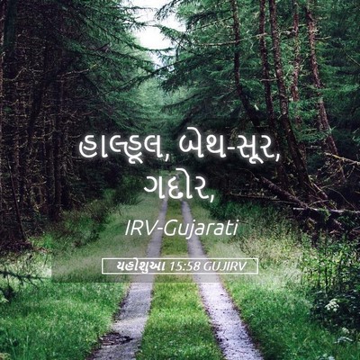 Picture 05 - યહોશુઆ 15:58 GUJIRV - હાલ્હૂલ, બેથ-સૂર, - Bible Verse Picture