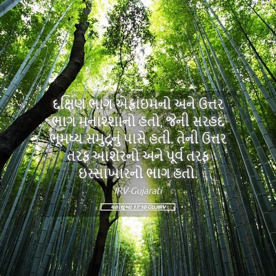 Picture 05 - યહોશુઆ 17:10 GUJIRV - દક્ષિણ ભાગ - Bible Verse Picture