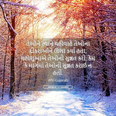 Picture 05 - યહોશુઆ 5:7 GUJIRV - તેઓને સ્થાને - Bible Verse Picture