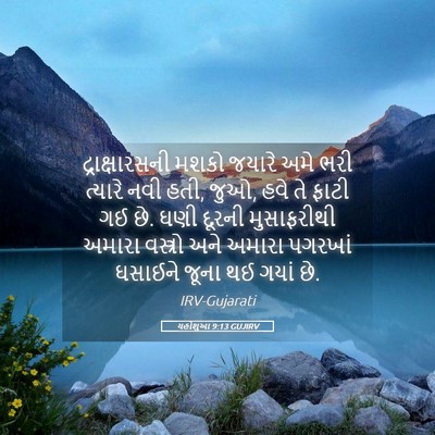 Picture 05 - યહોશુઆ 9:13 GUJIRV - દ્રાક્ષારસની મશકો - Bible Verse Picture