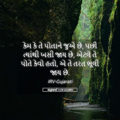 Picture 05 - યાકૂબનો 1:24 GUJIRV - કેમ કે તે પોતાને - Bible Verse Picture