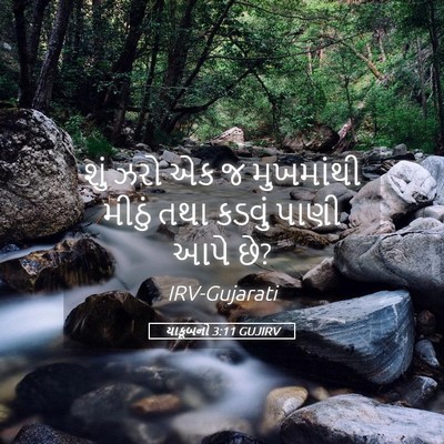 Picture 05 - યાકૂબનો 3:11 GUJIRV - શું ઝરો એક જ - Bible Verse Picture