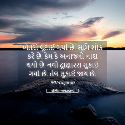 Picture 05 - યોએલ 1:10 GUJIRV - ખેતરો લૂંટાઈ ગયાં - Bible Verse Picture