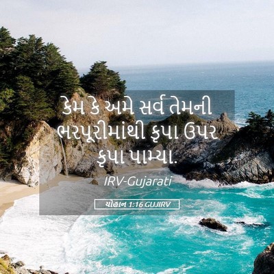 Picture 05 - યોહાન 1:16 GUJIRV - કેમ કે અમે સર્વ - Bible Verse Picture