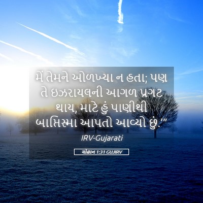 Picture 05 - યોહાન 1:31 GUJIRV - મેં તેમને ઓળખ્યા ન - Bible Verse Picture