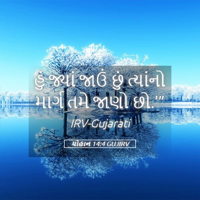 Picture 05 - યોહાન 14:4 GUJIRV - હું જ્યાં જાઉં છું - Bible Verse Picture