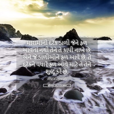 Picture 05 - યોહાન 15:2 GUJIRV - મારામાંની દરેક - Bible Verse Picture