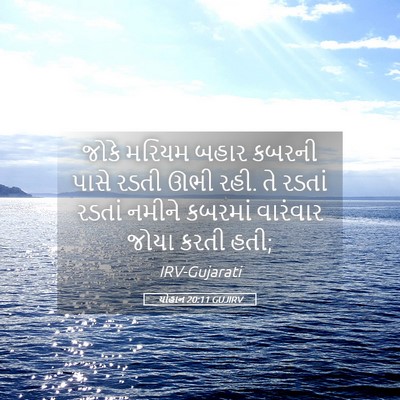 Picture 05 - યોહાન 20:11 GUJIRV - જોકે મરિયમ બહાર - Bible Verse Picture