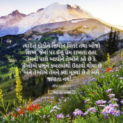 Picture 05 - યોહાન 20:2 GUJIRV - ત્યારે તે દોડીને - Bible Verse Picture