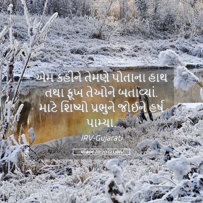 Picture 05 - યોહાન 20:20 GUJIRV - એમ કહીને તેમણે - Bible Verse Picture