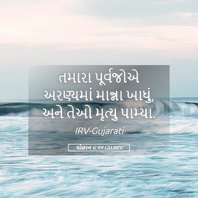 Picture 05 - યોહાન 6:49 GUJIRV - તમારા પૂર્વજોએ - Bible Verse Picture