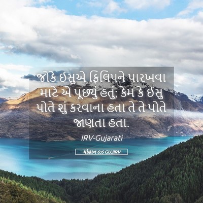 Picture 05 - યોહાન 6:6 GUJIRV - જોકે ઈસુએ ફિલિપને - Bible Verse Picture