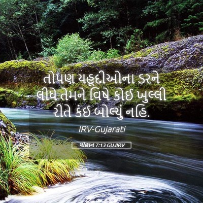 Picture 05 - યોહાન 7:13 GUJIRV - તોપણ યહૂદીઓના - Bible Verse Picture
