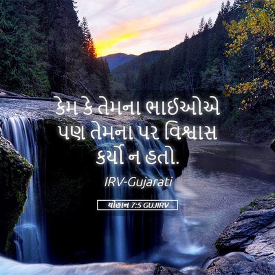 Picture 05 - યોહાન 7:5 GUJIRV - કેમ કે તેમના ભાઈઓએ - Bible Verse Picture