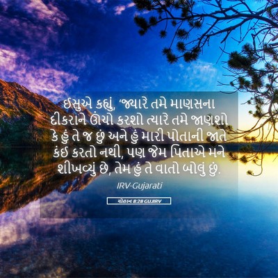 Picture 05 - યોહાન 8:28 GUJIRV - ઈસુએ કહ્યું, - Bible Verse Picture