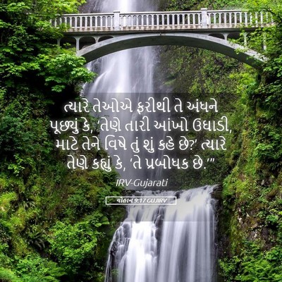 Picture 05 - યોહાન 9:17 GUJIRV - ત્યારે તેઓએ ફરીથી - Bible Verse Picture