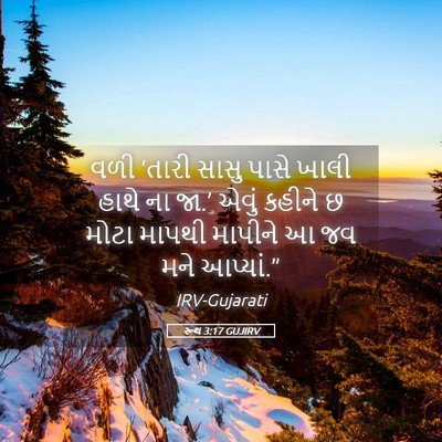 Picture 05 - રૂથ 3:17 GUJIRV - વળી ‘તારી સાસુ - Bible Verse Picture