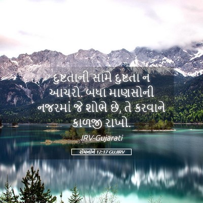 Picture 05 - રોમનોને 12:17 GUJIRV - દુષ્ટતાની સામે - Bible Verse Picture