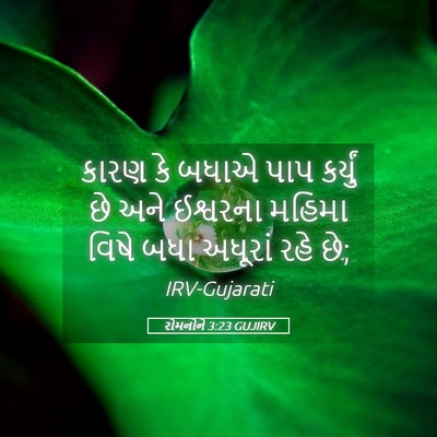 Picture 05 - રોમનોને 3:23 GUJIRV - કારણ કે બધાએ પાપ - Bible Verse Picture