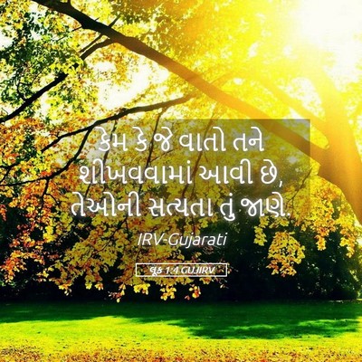 Picture 05 - લૂક 1:4 GUJIRV - કેમ કે જે વાતો તને - Bible Verse Picture