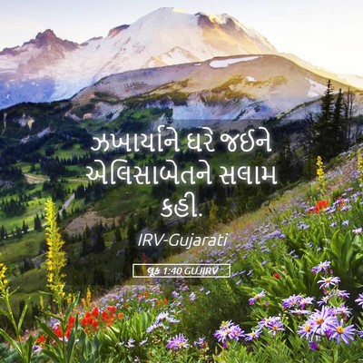Picture 05 - લૂક 1:40 GUJIRV - ઝખાર્યાને ઘરે - Bible Verse Picture
